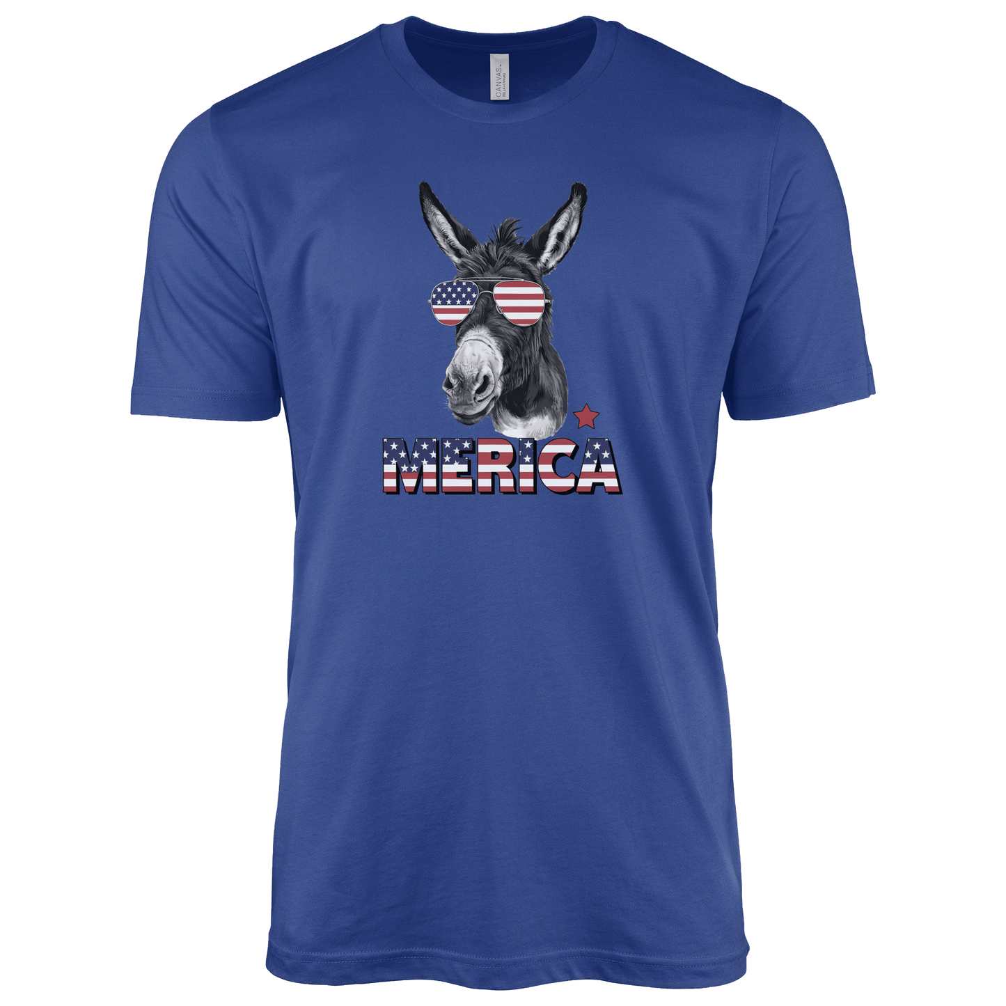 T-Shirt Adult T-shirt / S / True Royal Patriotic Donkey with Sunglasses Shirt