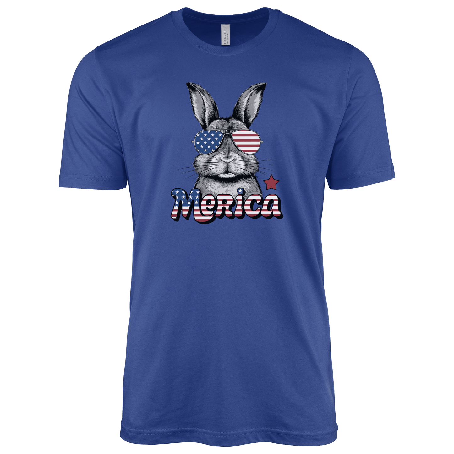 T-Shirt Adult T-shirt / S / True Royal Patriotic Rabbit With Sunglasses Shirt