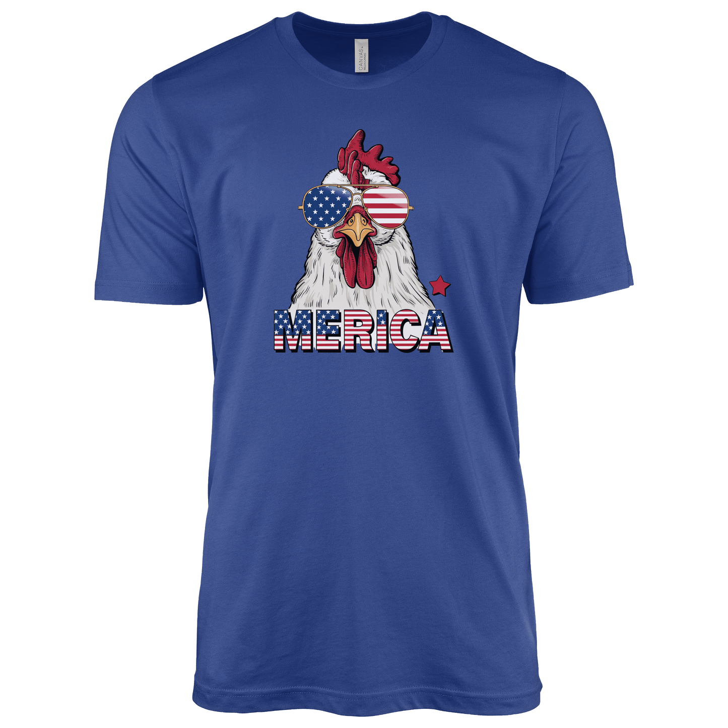 T-Shirt Adult T-shirt / S / True Royal Patriotic Rooster with Sunglasses Shirt