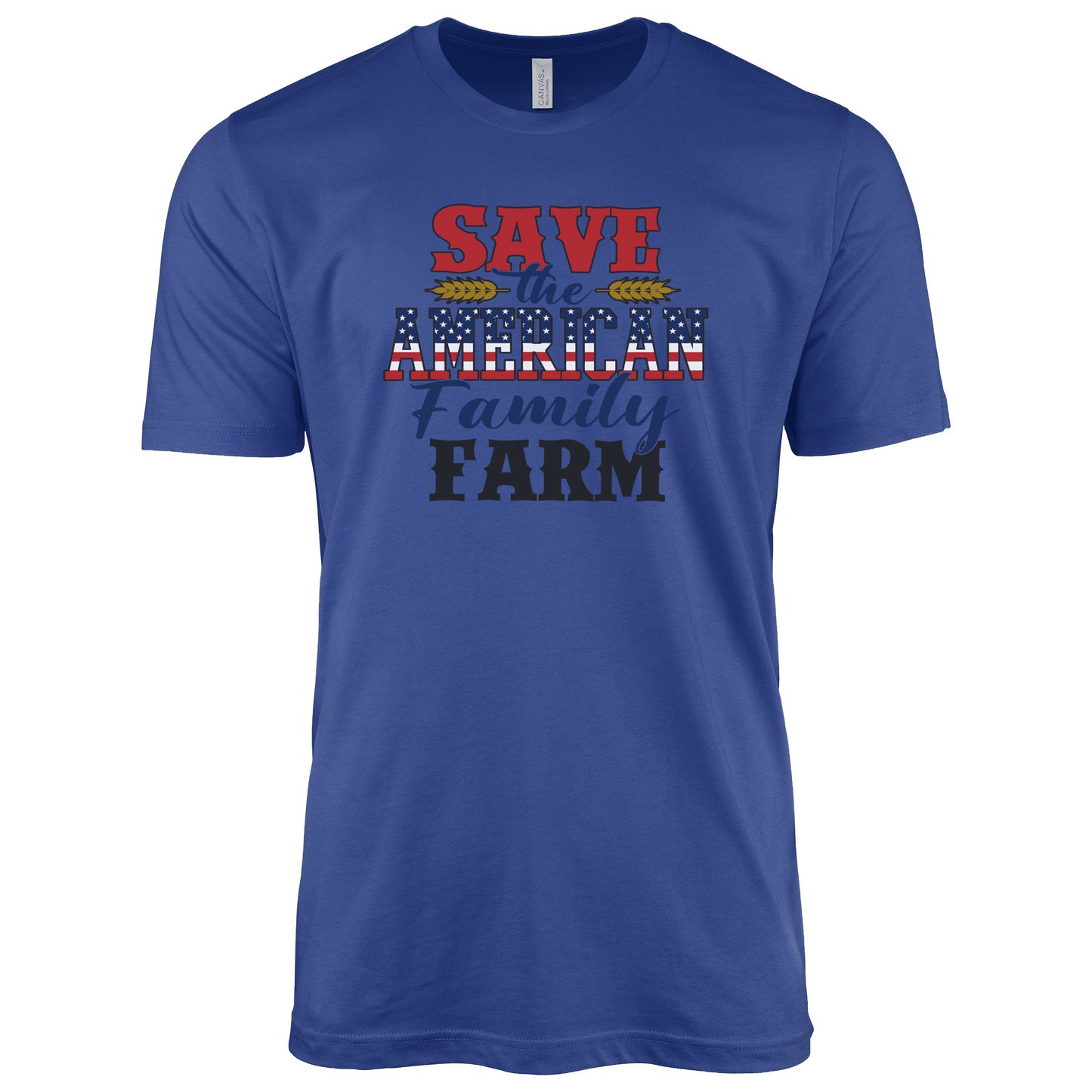 T-Shirt Adult T-shirt / S / True Royal Patriotic Save the American Farm Shirt