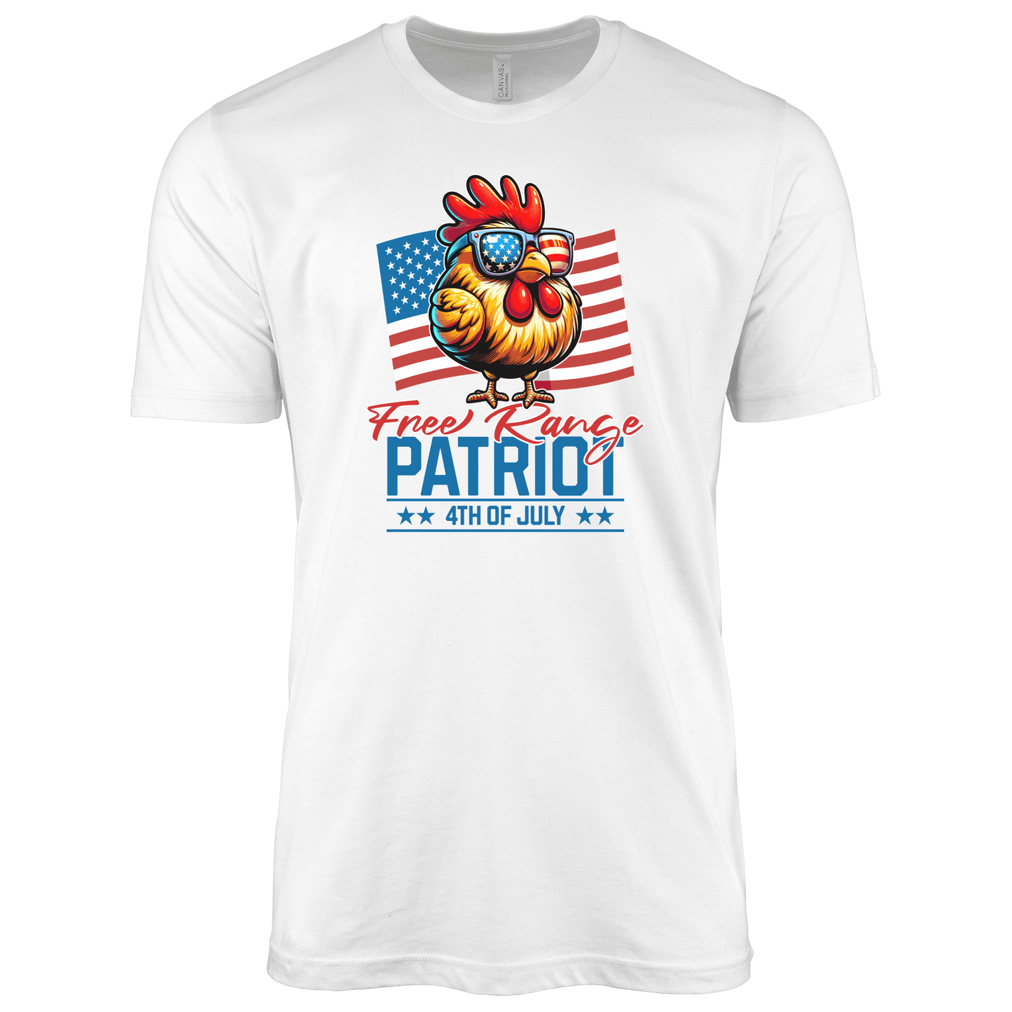 T-Shirt Adult T-shirt / S / White Free Range Patriot 4th of July Shirt