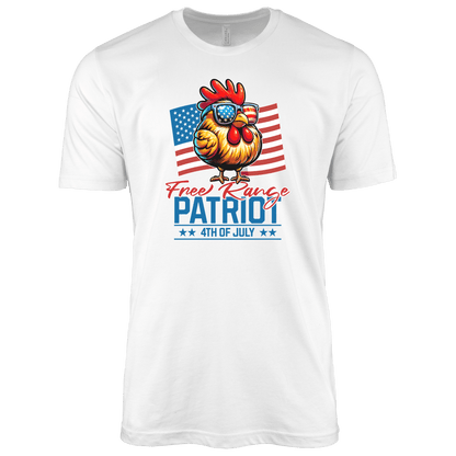 T-Shirt Adult T-shirt / S / White Free Range Patriot 4th of July Shirt