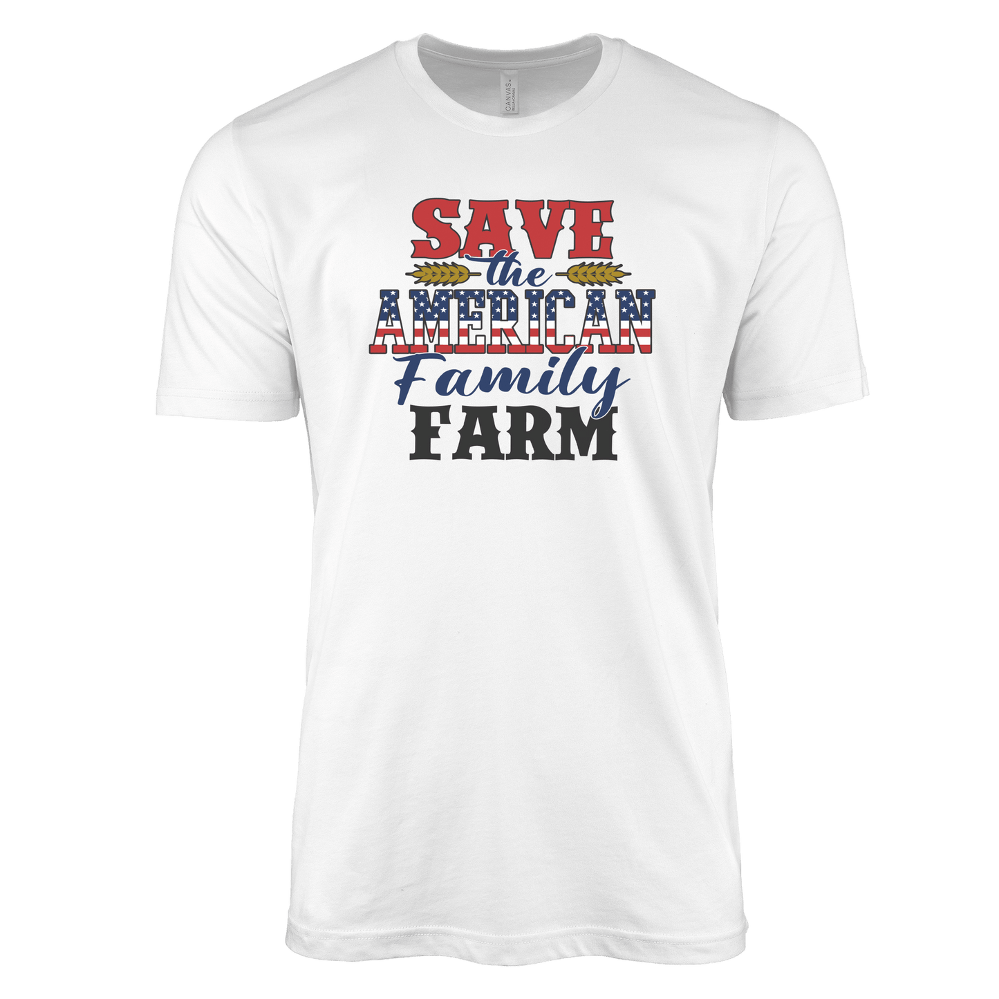 T-Shirt Adult T-shirt / S / White Patriotic Save the American Farm Shirt