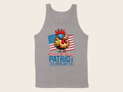 T-Shirt Adult Tank Top / S / Athletic Heather Free Range Patriot 4th of July Shirt