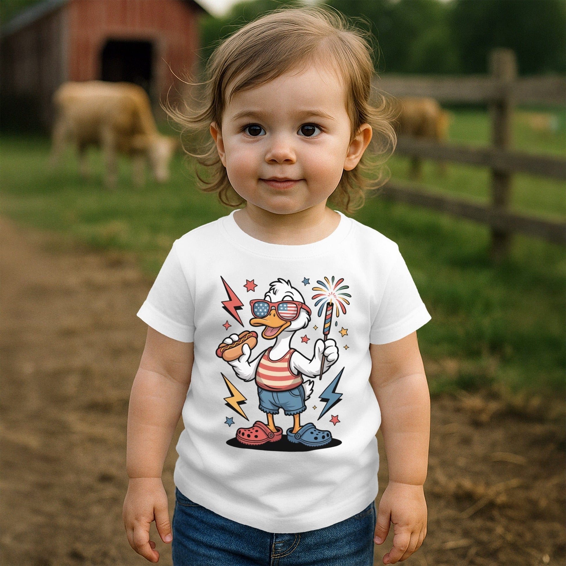 Toddler T-shirt Festive 4th Duck T-shirt (Toddler)