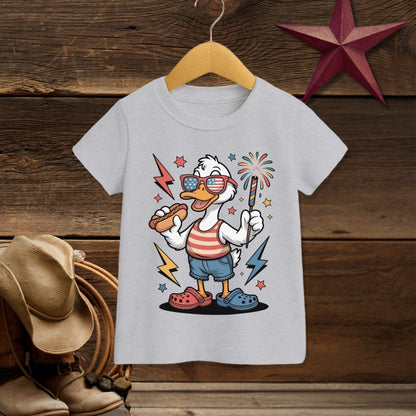 Toddler T-shirt Heather / 2T Festive 4th Duck T-shirt (Toddler)
