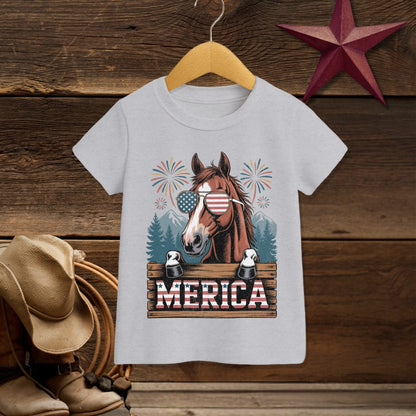 Toddler T-shirt Heather / 2T Merica Horse T-shirt (Toddler)