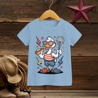 Toddler T-shirt Light Blue / 2T Festive 4th Duck T-shirt (Toddler)