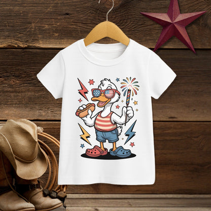Toddler T-shirt White / 2T Festive 4th Duck T-shirt (Toddler)