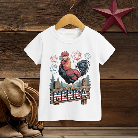 Toddler T-shirt White / 2T Merica Rooster T-shirt (Toddler)