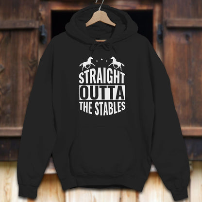 Unisex Hoodie Adult Hoodie / Black / S Straight Outta The Stables Hoodie