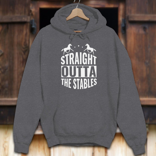 Unisex Hoodie Adult Hoodie / Dark Heather / S Straight Outta The Stables Hoodie