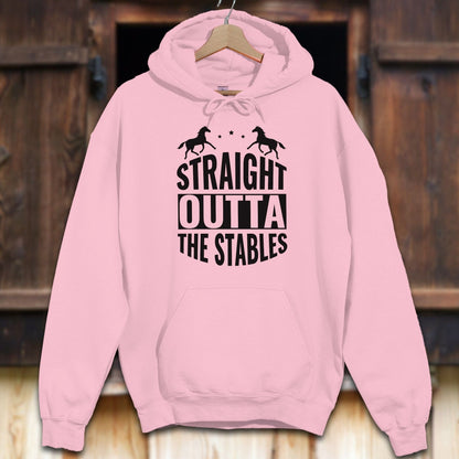 Unisex Hoodie Adult Hoodie / Light Pink / S Straight Outta The Stables Hoodie