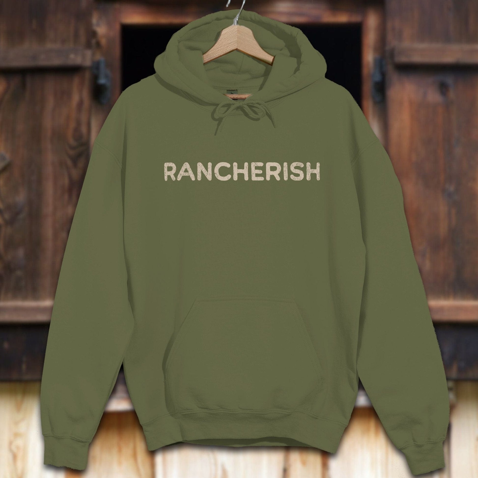 Unisex Hoodie Adult Hoodie / Military Green / S Rancherish Hoodie