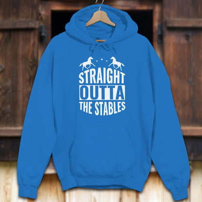 Unisex Hoodie Adult Hoodie / Royal / S Straight Outta The Stables Hoodie