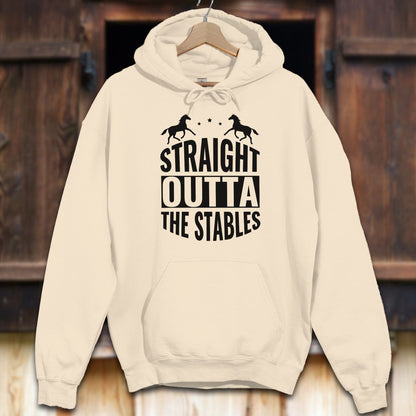 Unisex Hoodie Adult Hoodie / Sand / S Straight Outta The Stables Hoodie