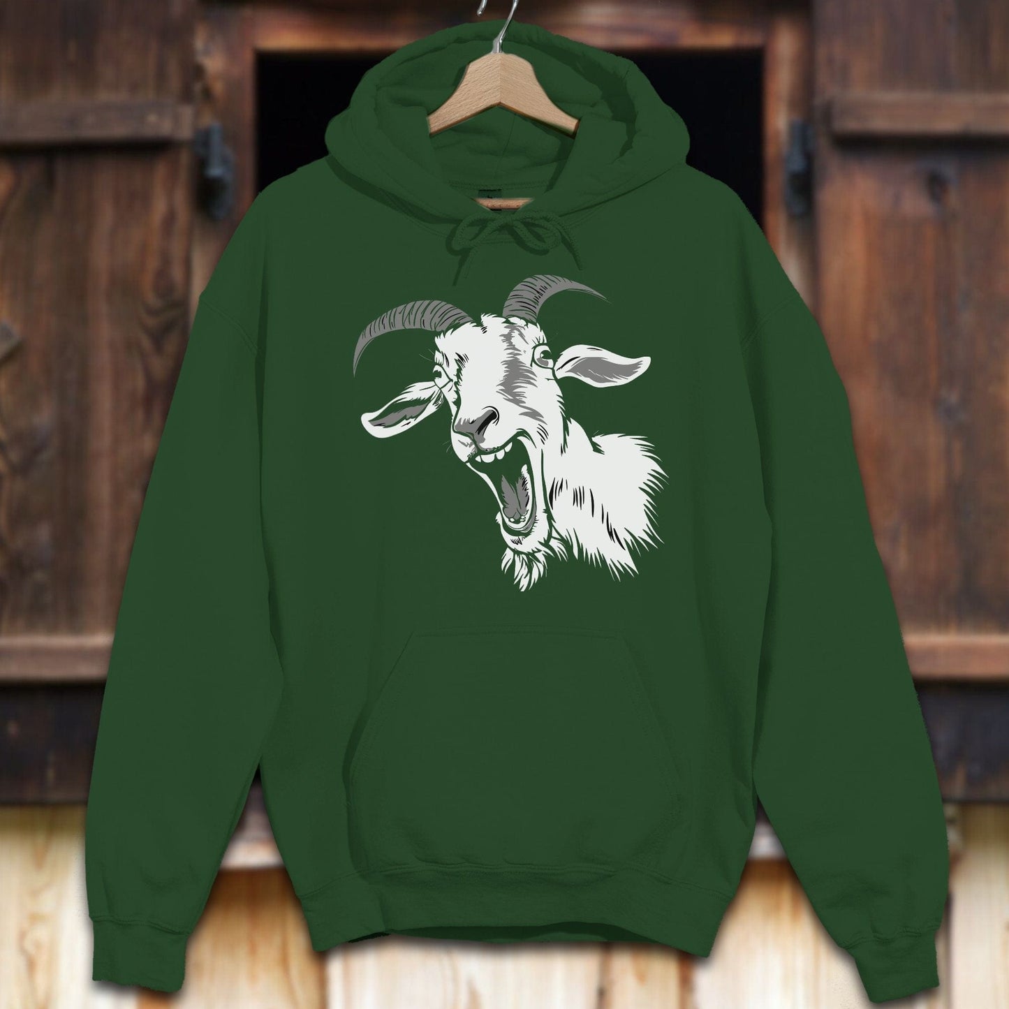 Unisex Hoodie Forest Green / S Screaming Goat Hoodie