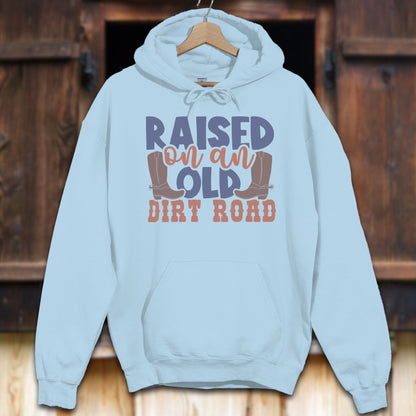 Unisex Hoodie Light Blue / S Raised on an Old Dirt Road Hoodie