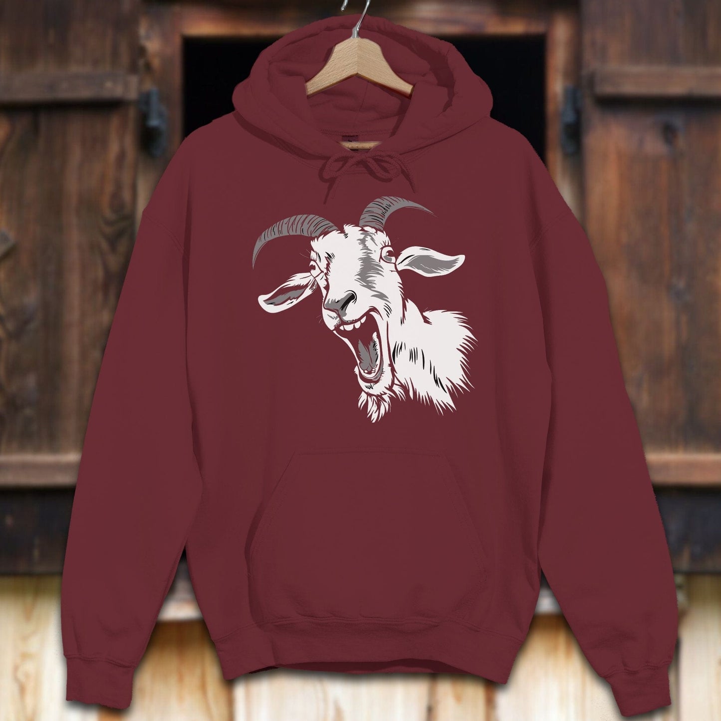 Unisex Hoodie Maroon / S Screaming Goat Hoodie