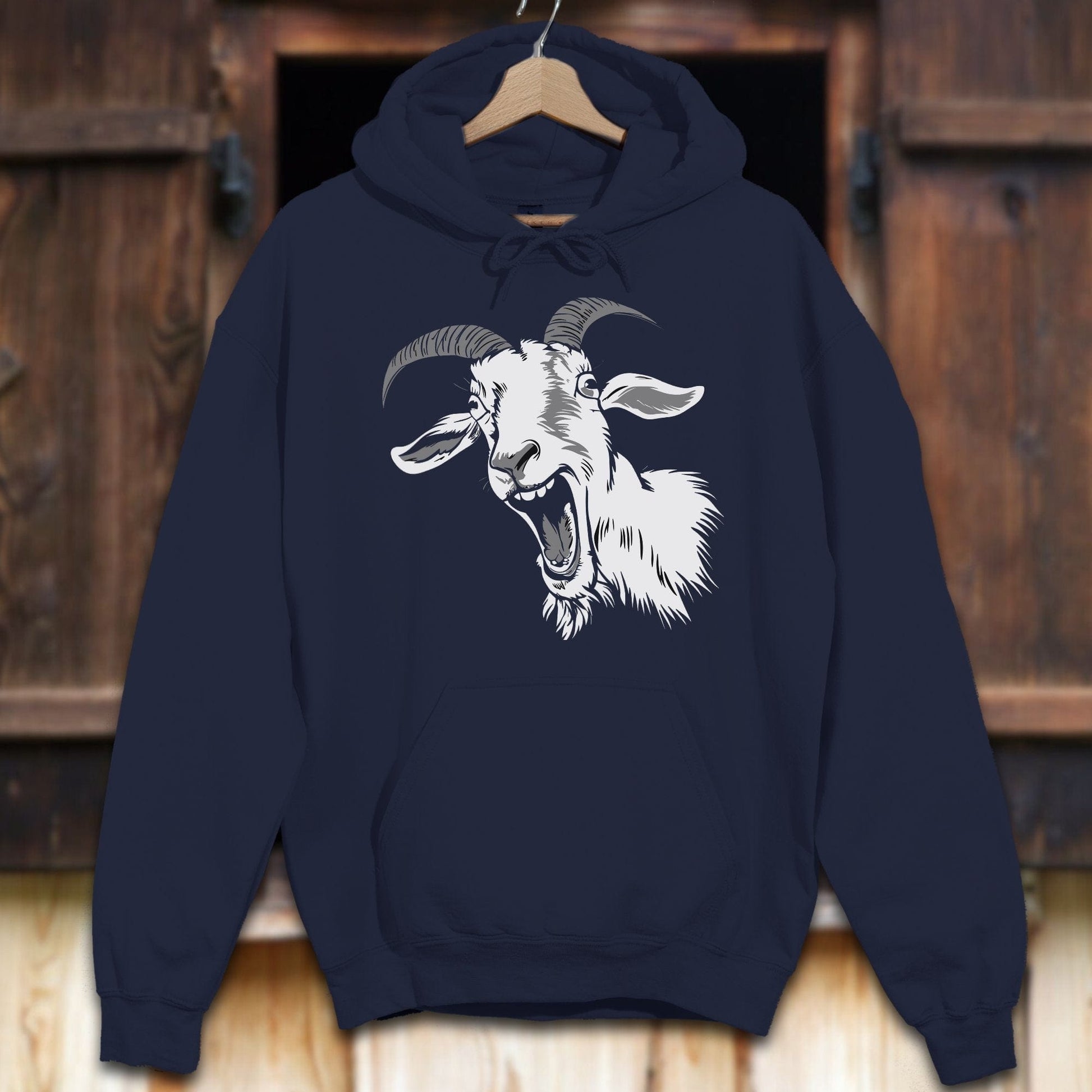 Unisex Hoodie Navy / S Screaming Goat Hoodie