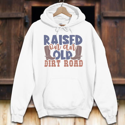 Unisex Hoodie White / S Raised on an Old Dirt Road Hoodie