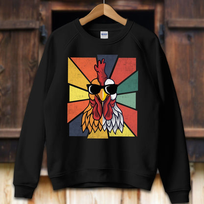 Unisex Shirt Adult Sweatshirt / S / Black Cool Rooster Shirt