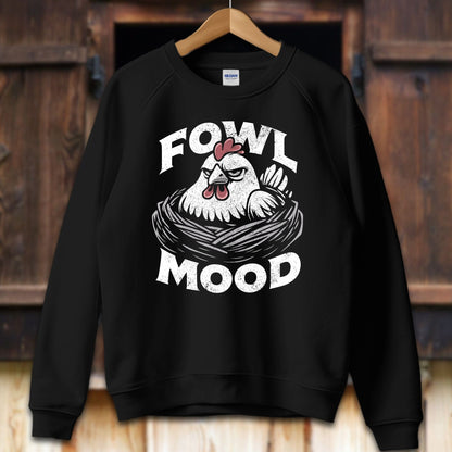 Unisex Shirt Adult Sweatshirt / S / Black Fowl Mood Shirt