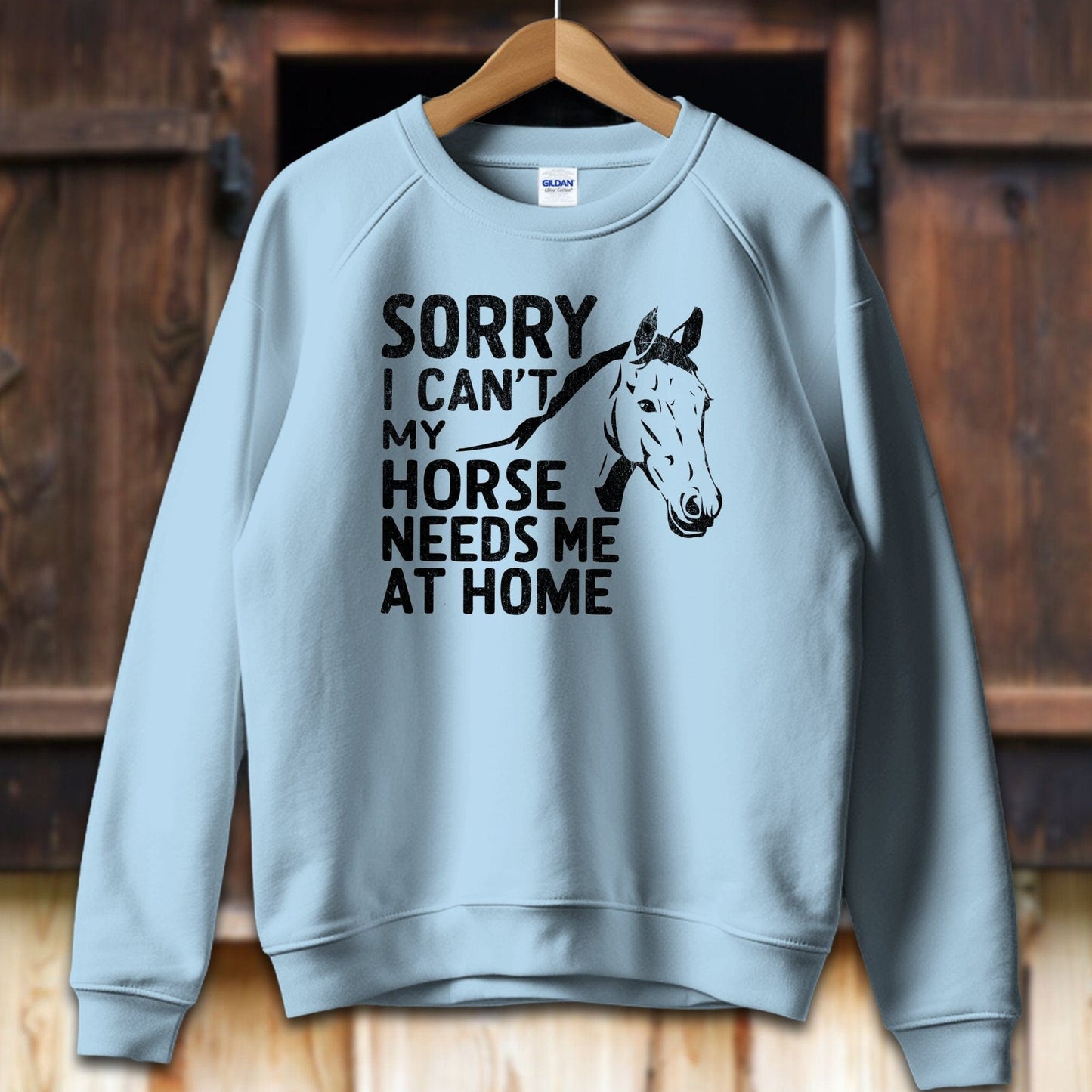 Unisex Shirt Adult Sweatshirt / S / Light Blue Sorry I Can't Shirt