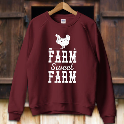 Unisex Shirt Adult Sweatshirt / S / Maroon Farm Sweet Farm Shirt