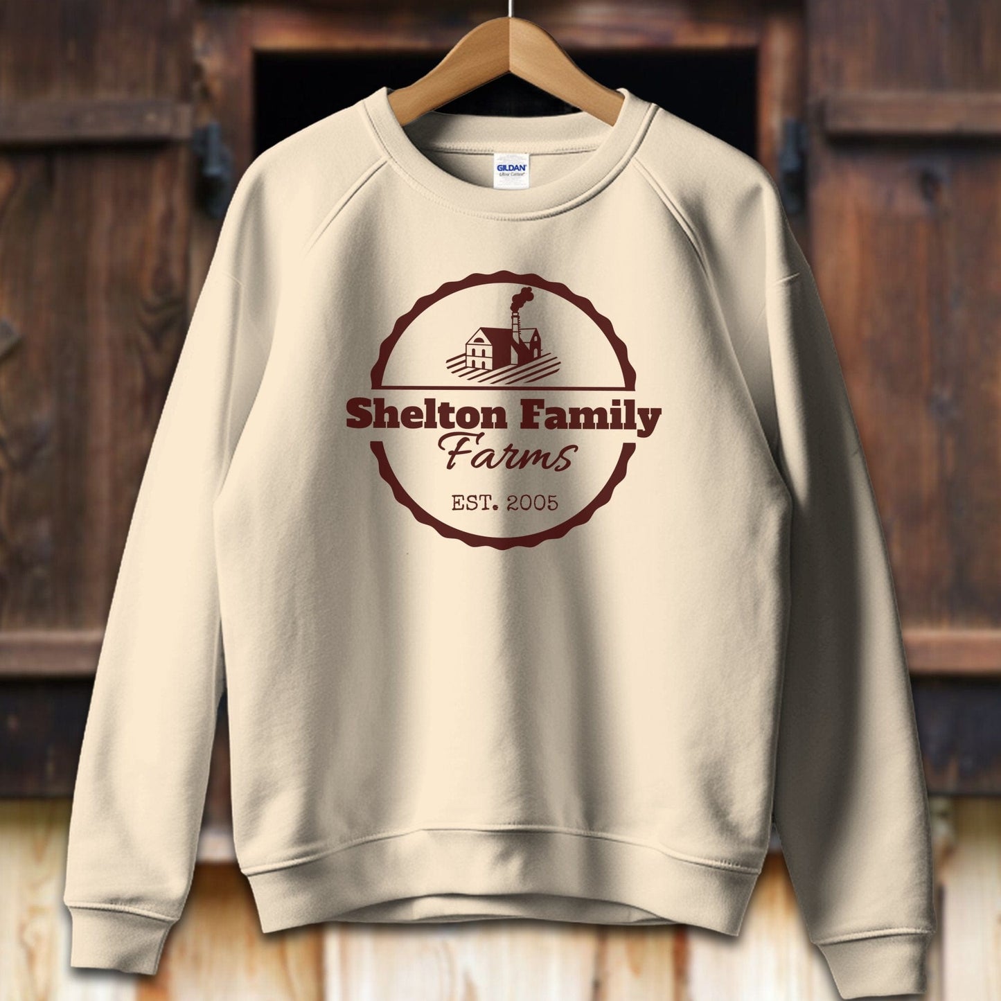 Unisex Shirt Adult Sweatshirt / S / Sand Personalized Farm/Ranch Shirt