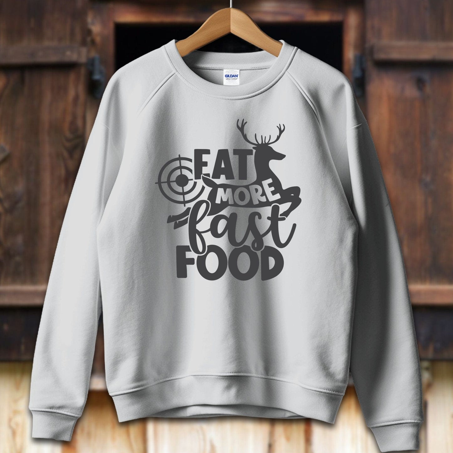 Unisex Shirt Adult Sweatshirt / S / Sport Grey Eat More Fast Food Shirt