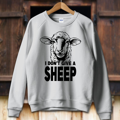 Unisex Shirt Adult Sweatshirt / S / Sport Grey I Don't Give A Sheep Shirt