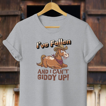 Unisex Shirt Adult T-Shirt / Athletic Heather / XS I Can't Giddy Up Horse Shirt