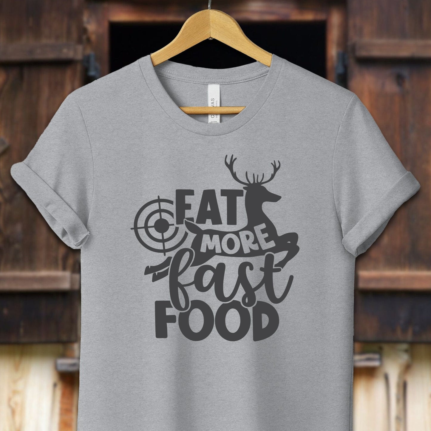 Unisex Shirt Adult T-Shirt / XS / Athletic Heather Eat More Fast Food Shirt