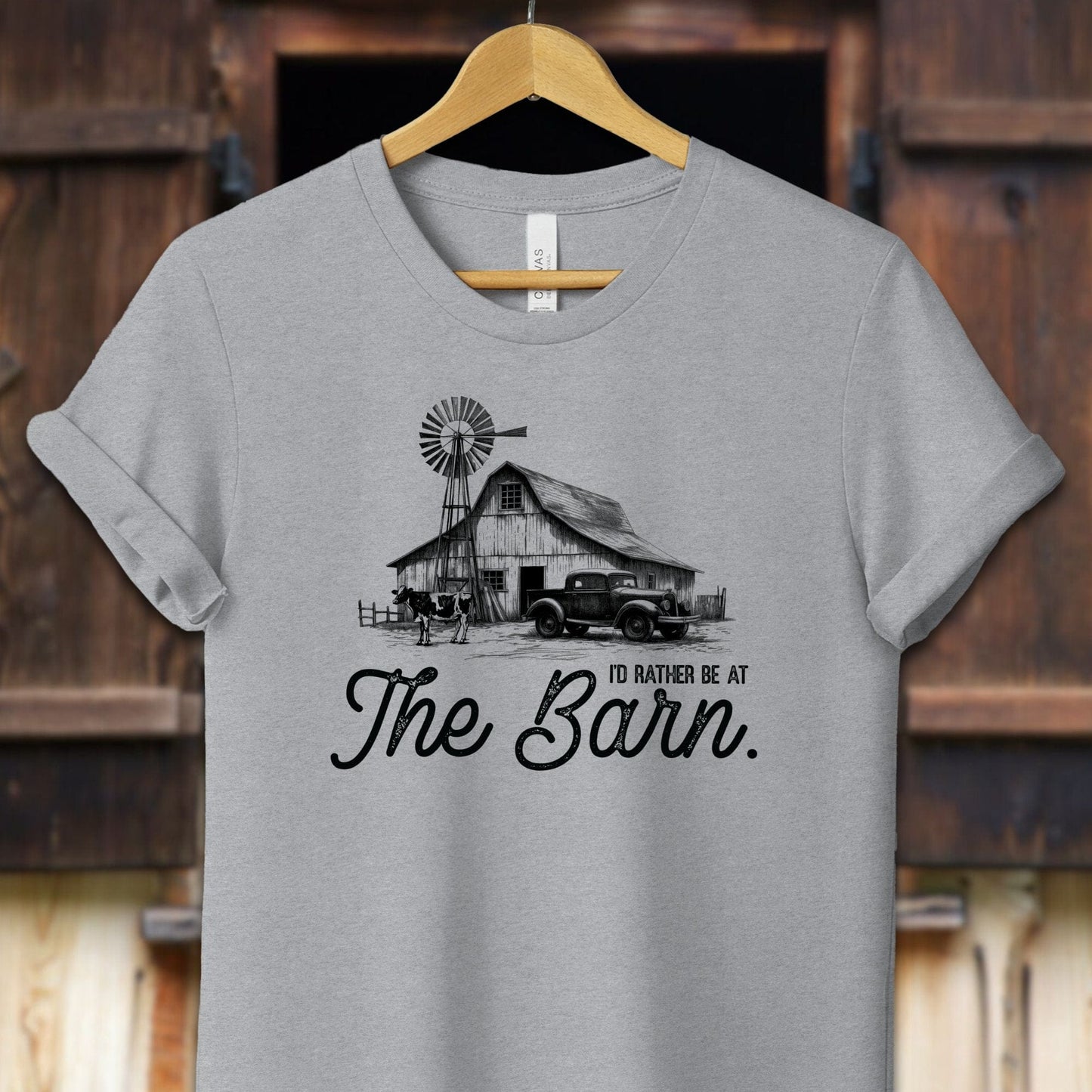 Unisex Shirt Adult T-Shirt / XS / Athletic Heather I'd Rather Be At The Barn Shirt