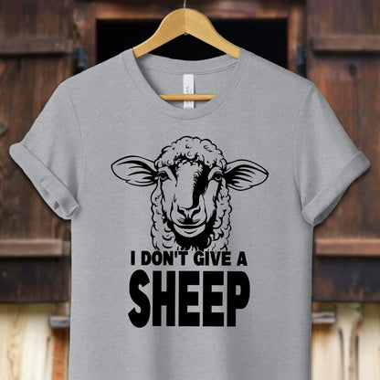 Unisex Shirt Adult T-Shirt / XS / Athletic Heather I Don't Give A Sheep Shirt