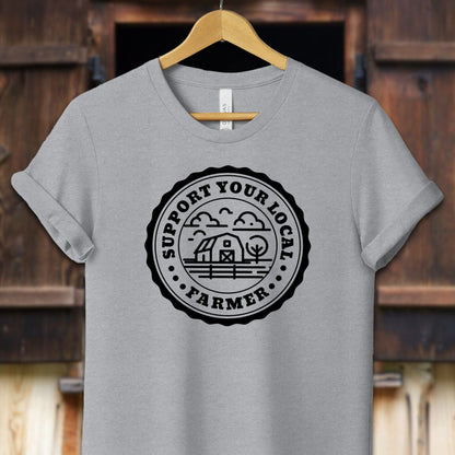 Unisex Shirt Adult T-Shirt / XS / Athletic Heather Support Your Local Farmer Shirt