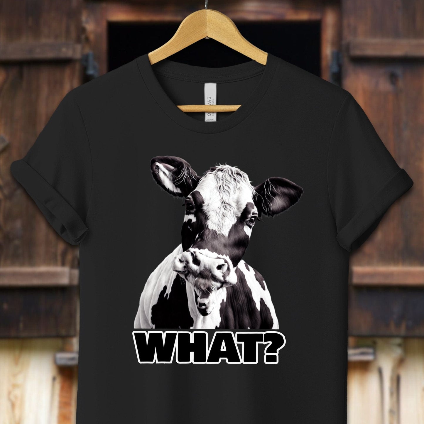 Unisex Shirt Adult T-Shirt / XS / Black Cow Shirt