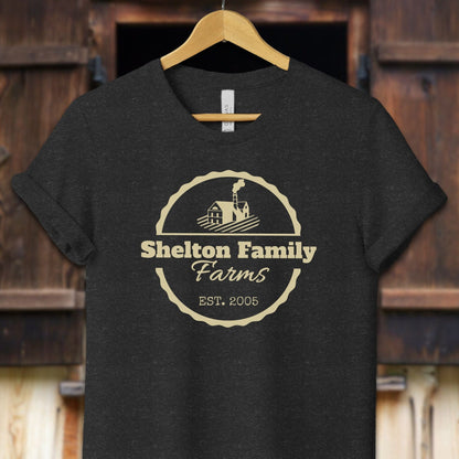 Unisex Shirt Adult T-Shirt / XS / Black Heather Personalized Farm/Ranch Shirt