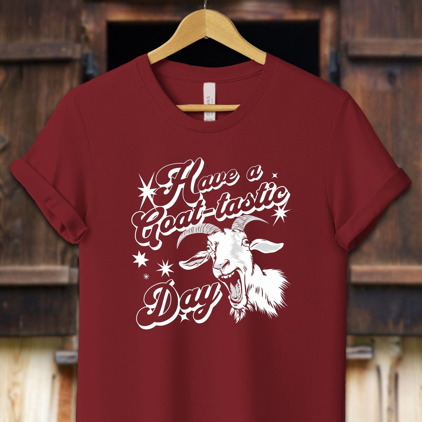 Unisex Shirt Adult T-Shirt / XS / Cardinal Have a Goat-tastic Day Shirt