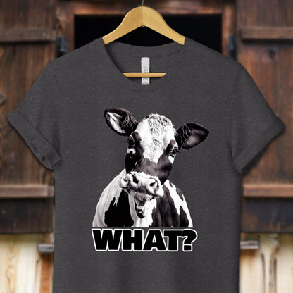 Unisex Shirt Adult T-Shirt / XS / Dark Grey Heather Cow Shirt