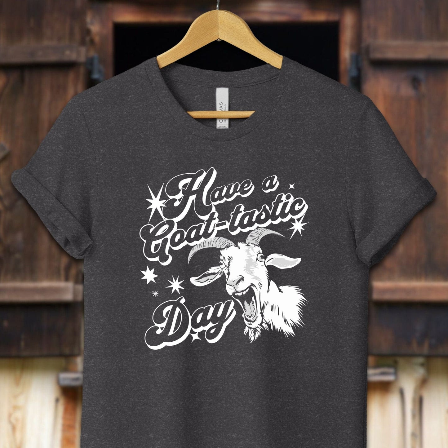 Unisex Shirt Adult T-Shirt / XS / Dark Grey Heather Have a Goat-tastic Day Shirt