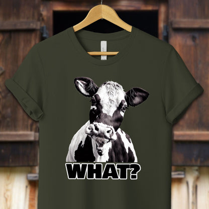 Unisex Shirt Adult T-Shirt / XS / Dark Olive Cow Shirt