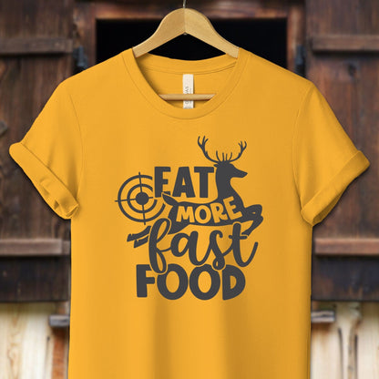 Unisex Shirt Adult T-Shirt / XS / Gold Eat More Fast Food Shirt