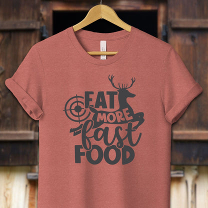 Unisex Shirt Adult T-Shirt / XS / Heather Clay Eat More Fast Food Shirt