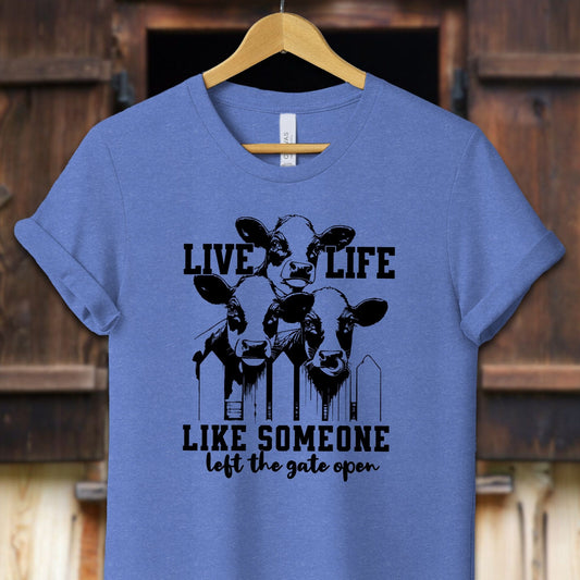 Unisex Shirt Adult T-Shirt / XS / Heather Columbia Blue Live Life Like Shirt