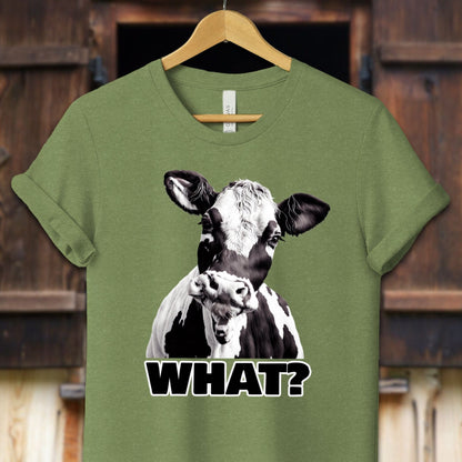 Unisex Shirt Adult T-Shirt / XS / Heather Green Cow Shirt