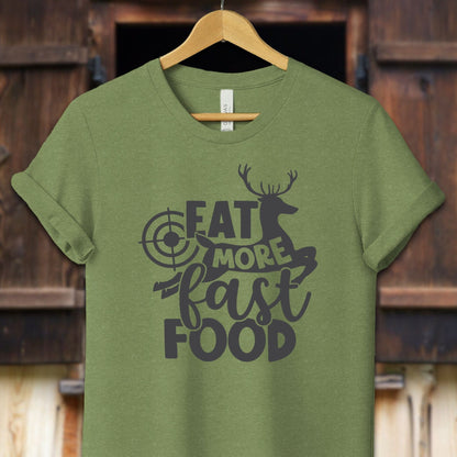 Unisex Shirt Adult T-Shirt / XS / Heather Green Eat More Fast Food Shirt