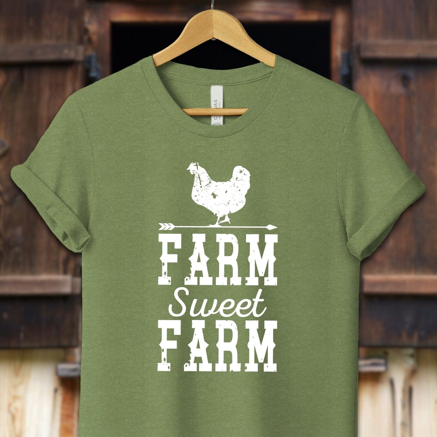 Unisex Shirt Adult T-Shirt / XS / Heather Green Farm Sweet Farm Shirt