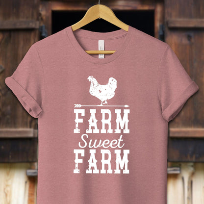 Unisex Shirt Adult T-Shirt / XS / Heather Mauve Farm Sweet Farm Shirt